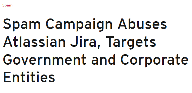 Jira Notification ถูกใช้เป็นช่องทางกระจาย Spam อีเมล